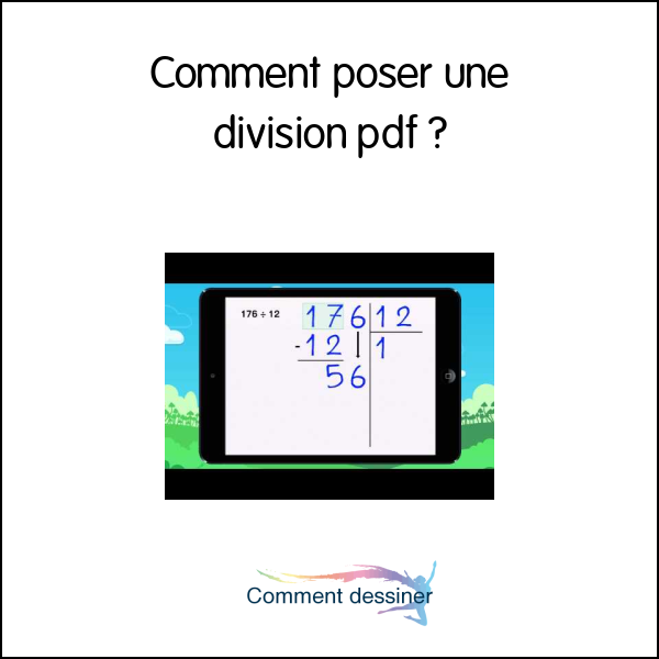 Comment poser une division pdf